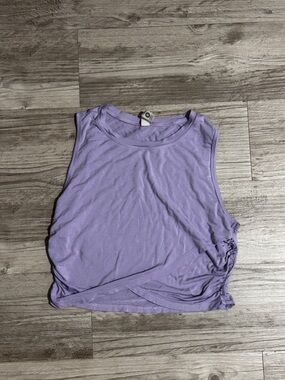 Lilac Side-Ruched Cropped Tank size S girls